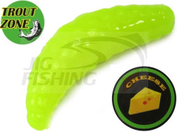 Мягкие приманки Trout Zone Maggot 1.3&quot; #Chartreuse Cheese