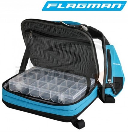 Сумка рюкзак Flagman Spin Bag спиннинговая с 2 коробками 34x24x10см