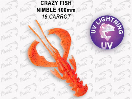 Мягкие приманки Crazy Fish Nimble 4&quot; #18 Carrot