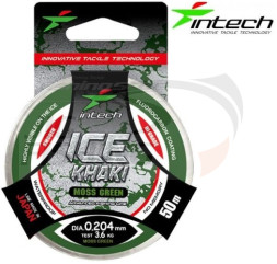 Леска зимняя Intech Ice Khaki 50м Moss Green 0.185mm 2.9kg