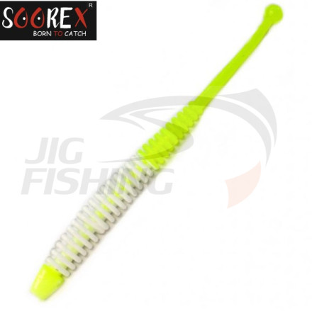 Мягкие приманки Soorex Snake 80mm #137 White Chartreuse