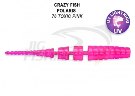 Мягкие приманки Crazy Fish Polaris 1.8&quot;  76 Toxic Pink