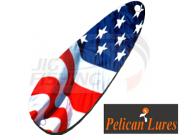 Колеблющаяся блесна Pelican Lures Jigging Spoon 7gr #73 American Flag 2