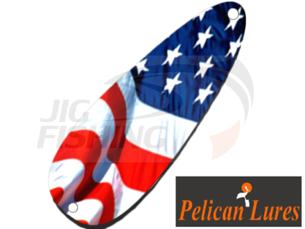 Колеблющаяся блесна Pelican Lures Jigging Spoon 7gr #73 American Flag 2