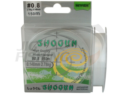 Леска монофильная HitFish Shogun 150m Clear #3.5 0.310mm 10.45kg