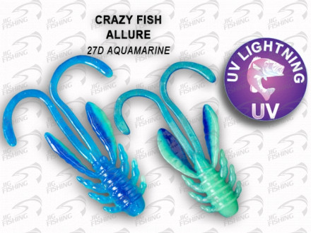 Мягкие приманки Crazy Fish Allure 1.6&quot; 27D Aquamarine
