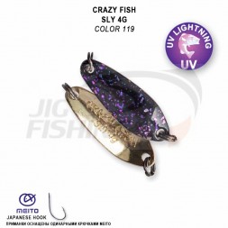 Блесна колеблющаяся Crazy Fish Sly 4gr #119