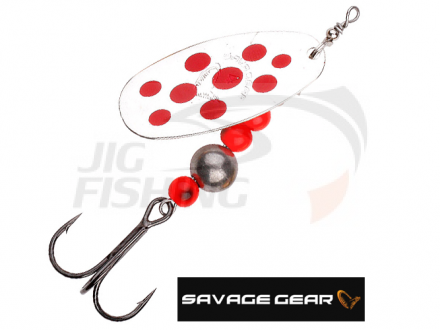 Блесна вращ. Savage Gear Caviar Spinner #2 6gr 04-Fluo Orange Silver