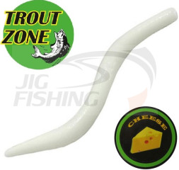 Мягкие приманки Trout Zone Wake Worm II 2.8&quot; #White Cheese