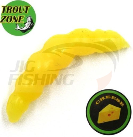 Мягкие приманки Trout Zone Brook 1.6&quot; #Cheese Cheese (10шт/уп)