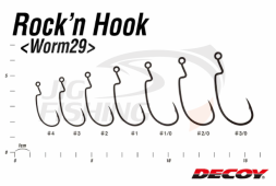 Офсетный крючок Decoy Worm 29 Rockn Hook #2/0