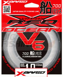 Флюорокарбон YGK X-Braid Red Ocean V6 Fluorocarbon 100m #1.5 0.205mm