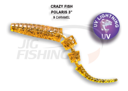 Мягкие приманки Crazy Fish Polaris 3&quot; 09 Caramel