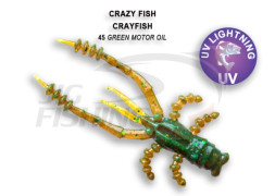 Мягкие приманки Crazy Fish CrayFish 2&quot; 45 Green Motor Oil