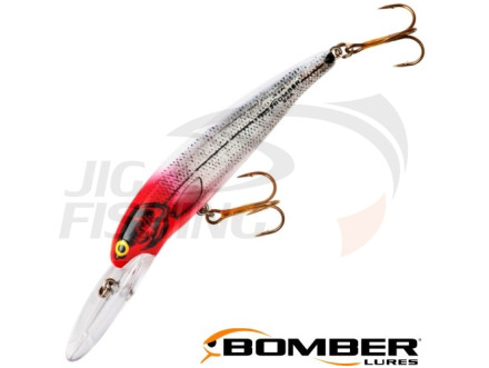 Воблер Bomber Deep Long A B25A 114F #XSIO4 Silver Flash Red Head