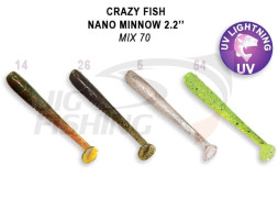 Мягкие приманки Crazy Fish Nano Minnow 2.2&quot; Mix 70