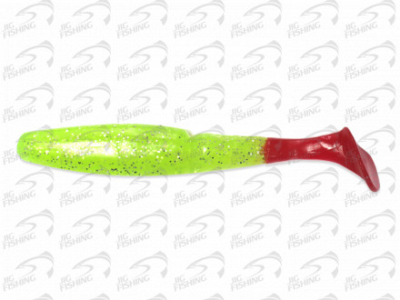 Мягкие приманки Gambler Little EZ 95мм Chartreuse Red Tail Silver Glitter