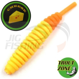 Мягкие приманки Trout Zone Ribber Pupa 2.3&quot; Cheese/Orange Cheese