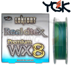 Шнур плетеный YGK Lonfort Real DTex Premium PE WX8 90m #0.3 0.09mm 4.08kg