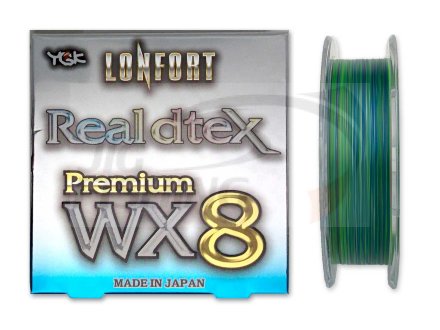 Шнур плетеный YGK Lonfort Real DTex Premium PE WX8 90m #0.3 0.09mm 4.08kg