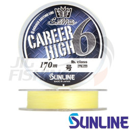 Шнур Sunline SM Career High PE X6 170m Yellow #1.2 0.185mm 8.8kg