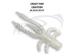 Мягкие приманки Crazy Fish CrayFish 2&quot; 49 Snow White