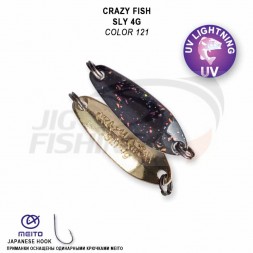 Блесна колеблющаяся Crazy Fish Sly 4gr #121
