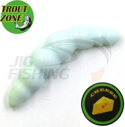 Мягкие приманки Trout Zone Brook 1.6&quot; #Glow Blue Cheese (10шт/уп)