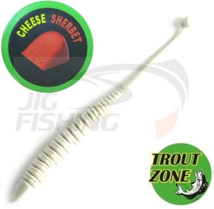 Мягкие приманки Trout Zone Boll 3.2&quot; White Cheese Sherbet