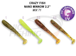 Мягкие приманки Crazy Fish Nano Minnow 2.2&quot; Mix 71