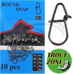 Застежка Trout Zone Round Snap SN-1 #0 11kg (10шт/уп)