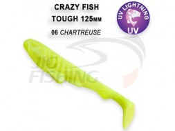 Мягкие приманки  Crazy Fish Tough 5&quot; #06 Chartreuse