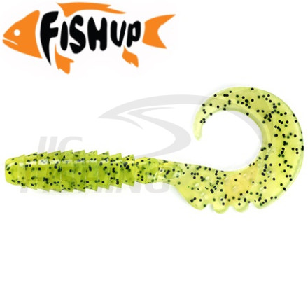 Мягкие приманки FishUp Fancy Grub 1&quot; #055 Chartreuse Black