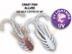 Мягкие приманки Crazy Fish Allure 1.1&quot; 22D Milk Coffee By Mf
