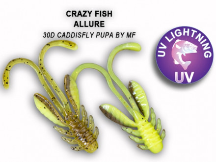 Мягкие приманки Crazy Fish Allure 1.6&quot; 30D Caddisfly Pupa By Mf