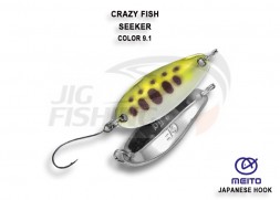 Блесна колеблющаяся Crazy Fish Seeker 2.5gr #9.1