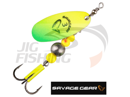 Блесна вращ. Savage Gear Caviar Spinner #2 6gr 07-Fluo Yellow Chartreuse