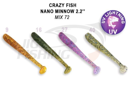 Мягкие приманки Crazy Fish Nano Minnow 2.2&quot; Mix 72