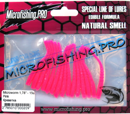 Мягкие приманки Microfishing Pro MicroWorm 1.9&quot; #02 Розовый