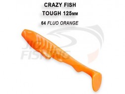 Мягкие приманки  Crazy Fish Tough 5&quot; #64 Fluo Orange