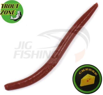 Мягкие приманки Trout Zone Wake Worm II 2.8&quot; #Red Brown Cheese