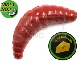 Мягкие приманки Trout Zone Maggot 1.6&quot; #Red Brown Cheese