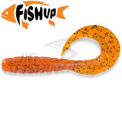 Мягкие приманки FishUp Mighty Grub 4.5&quot; #049 Orange Pumpkin Black