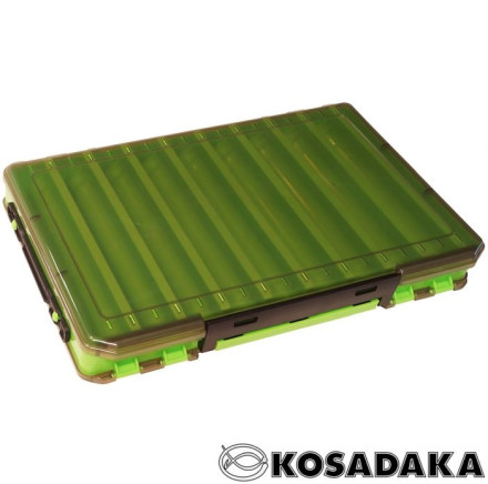 Коробка рыболовная Kosadaka TB-S31A-GRN двухсторонняя 34х21.5х5cm