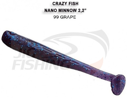 Мягкие приманки Crazy Fish Nano Minnow 2.2&quot; #99 Grape
