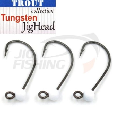 Джиг-головки Trout Tungsten Jig Head MG-3 #6 0.4gr White (3шт/уп)