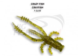 Мягкие приманки Crazy Fish CrayFish 2&quot; 01 Olive