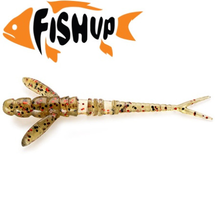 Мягкие приманки FishUp Flit 1.5&quot; #045  Green Pumpkin/Red &amp; Black