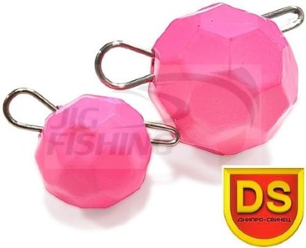 Груз разборный граненый DS Fishball Pink 10гр (7шт/уп)