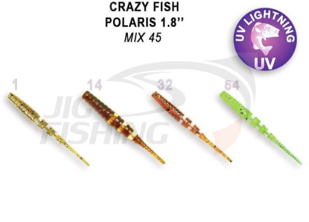 Мягкие приманки Crazy Fish Polaris 1.8&quot; Mix 45